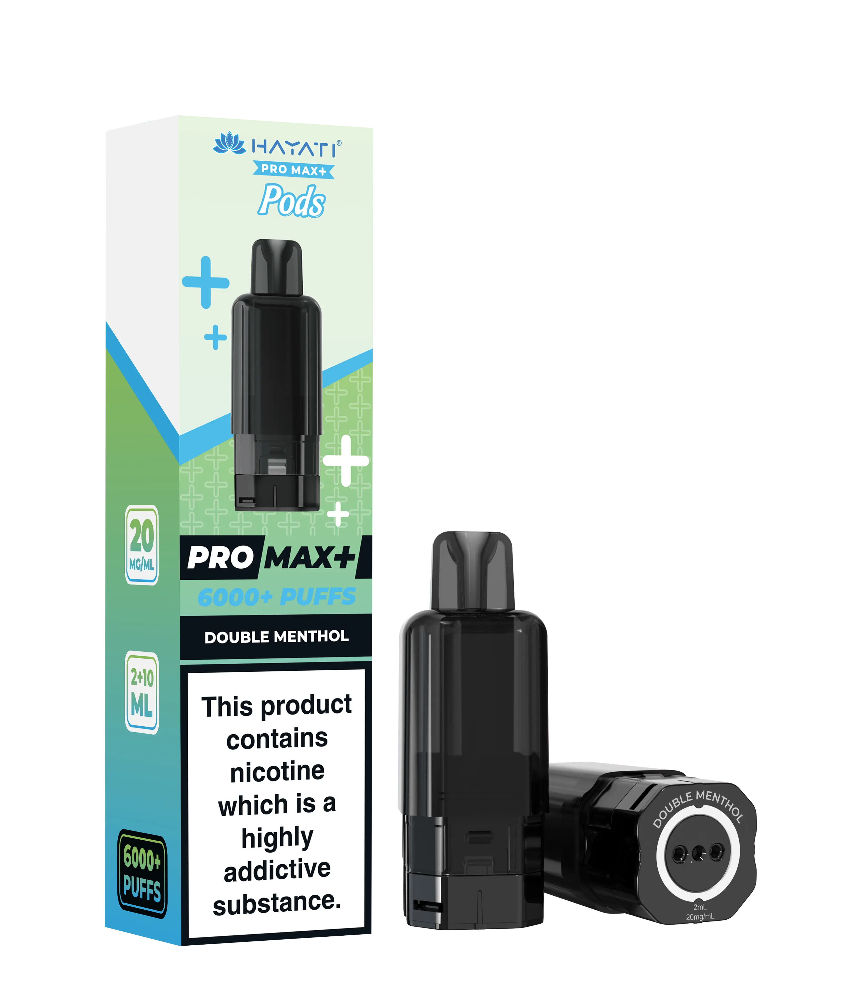 Double MentholHayati Pro Max Plus Pods 6000 Puffs
